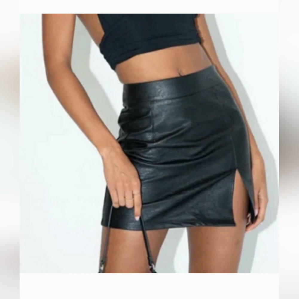 Lioness Vegan Leather Mini Skirt